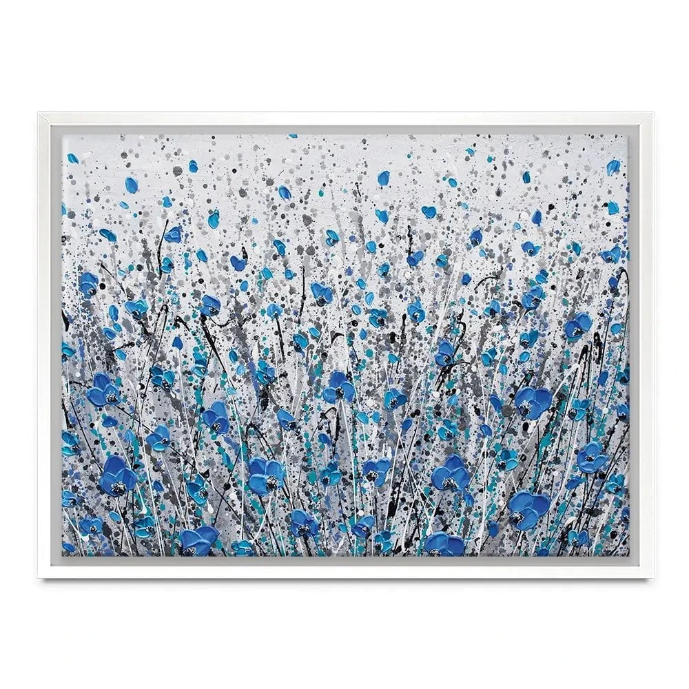 Blue And Grey Meadow Canvas Print Blue And Grey Meadow Canvas Print wall art product Olga Tkachyk