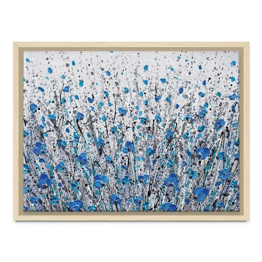 Blue And Grey Meadow Canvas Print Blue And Grey Meadow Canvas Print wall art product Olga Tkachyk