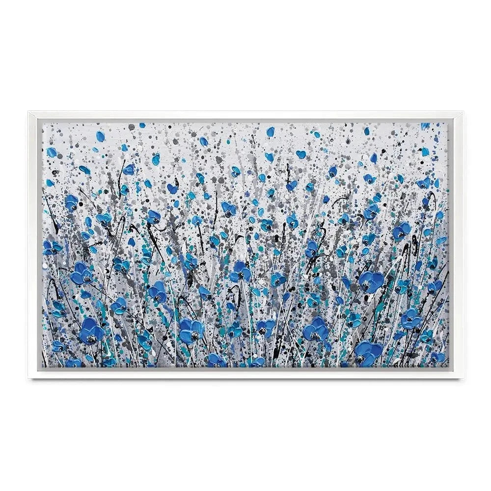 Blue And Grey Meadow Canvas Print Blue And Grey Meadow Canvas Print wall art product Olga Tkachyk