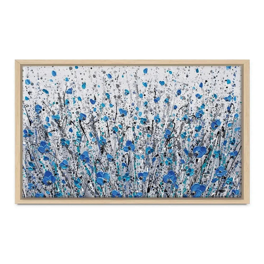 Blue And Grey Meadow Canvas Print Blue And Grey Meadow Canvas Print wall art product Olga Tkachyk