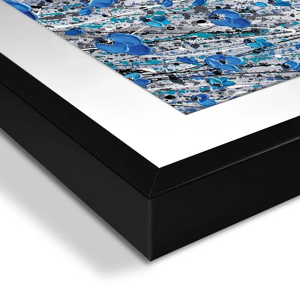 Blue And Grey Meadow Framed Art Print Blue And Grey Meadow Framed Art Print wall art product Olga Tkachyk