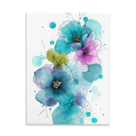 Blue And Pink Flowers Canvas Print Blue And Pink Flowers Canvas Print wall art product David Alexander Elder