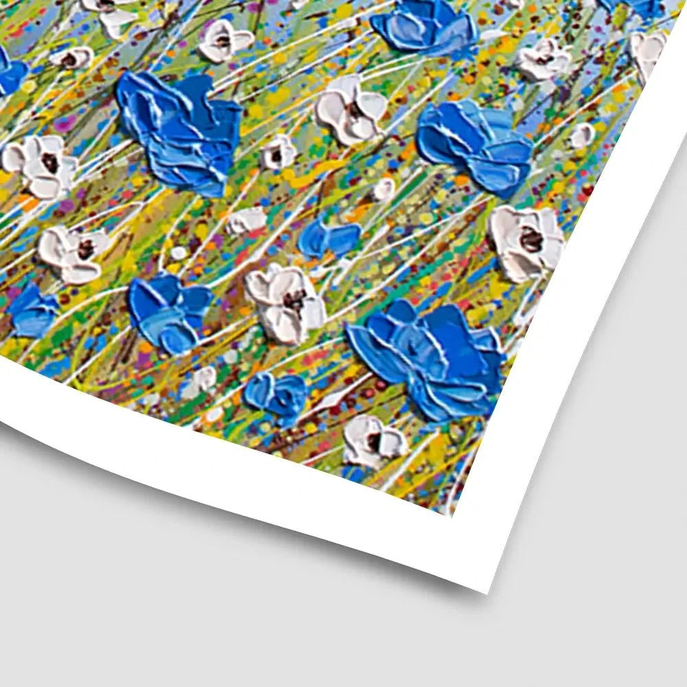 Blue And White Flowers Art Print Blue And White Flowers Art Print wall art product Olga Tkachyk