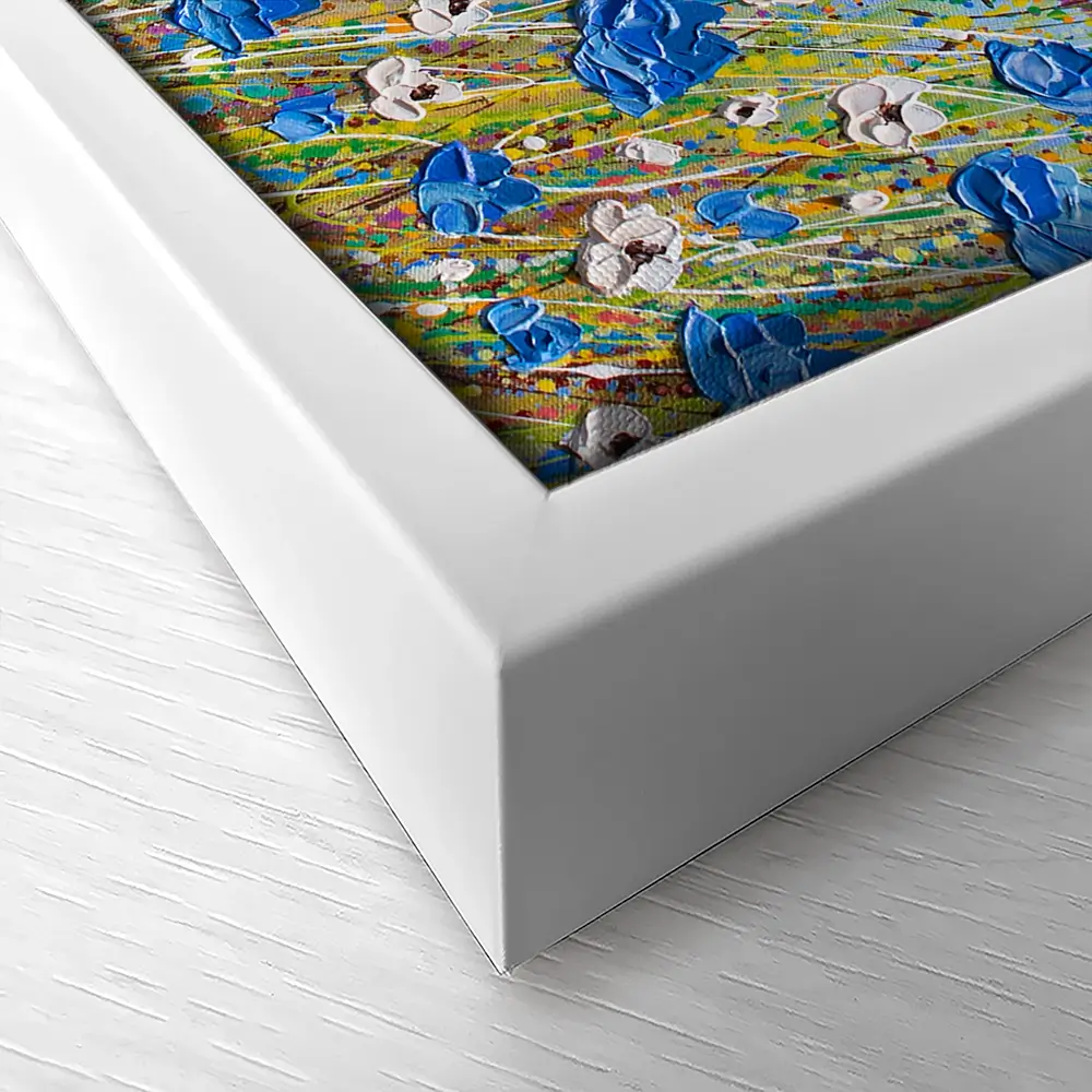 Blue And White Flowers Canvas Print Blue And White Flowers Canvas Print wall art product Olga Tkachyk