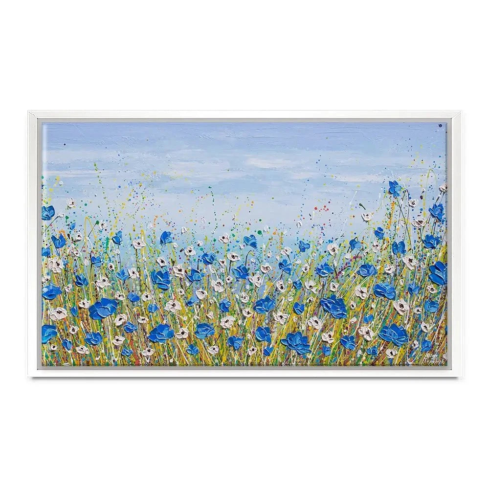 Blue And White Flowers Canvas Print Blue And White Flowers Canvas Print wall art product Olga Tkachyk