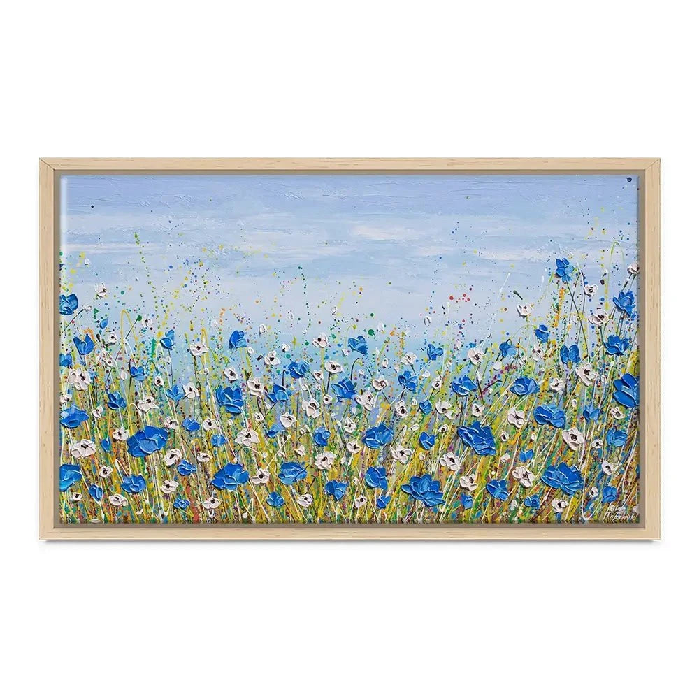 Blue And White Flowers Canvas Print Blue And White Flowers Canvas Print wall art product Olga Tkachyk