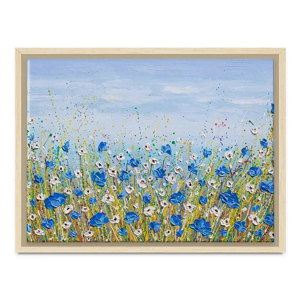 Blue And White Flowers Canvas Print Blue And White Flowers Canvas Print wall art product Olga Tkachyk