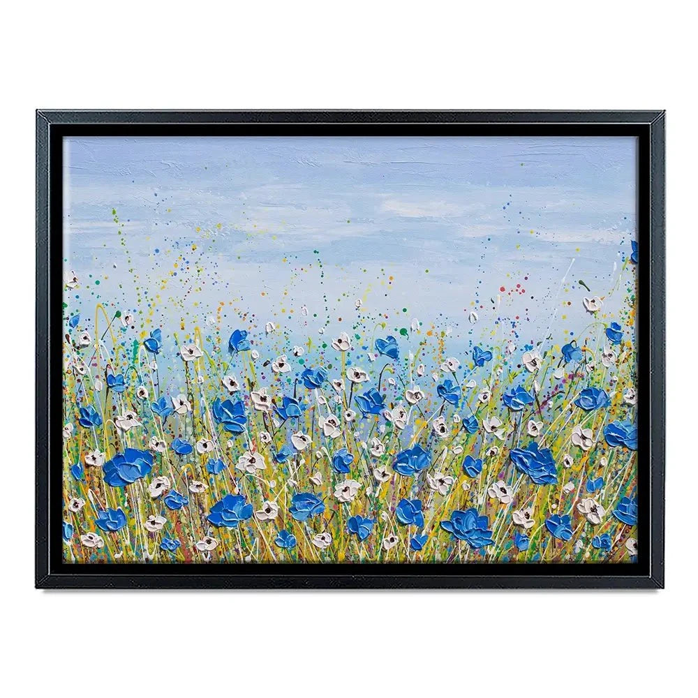 Blue And White Flowers Canvas Print Blue And White Flowers Canvas Print wall art product Olga Tkachyk