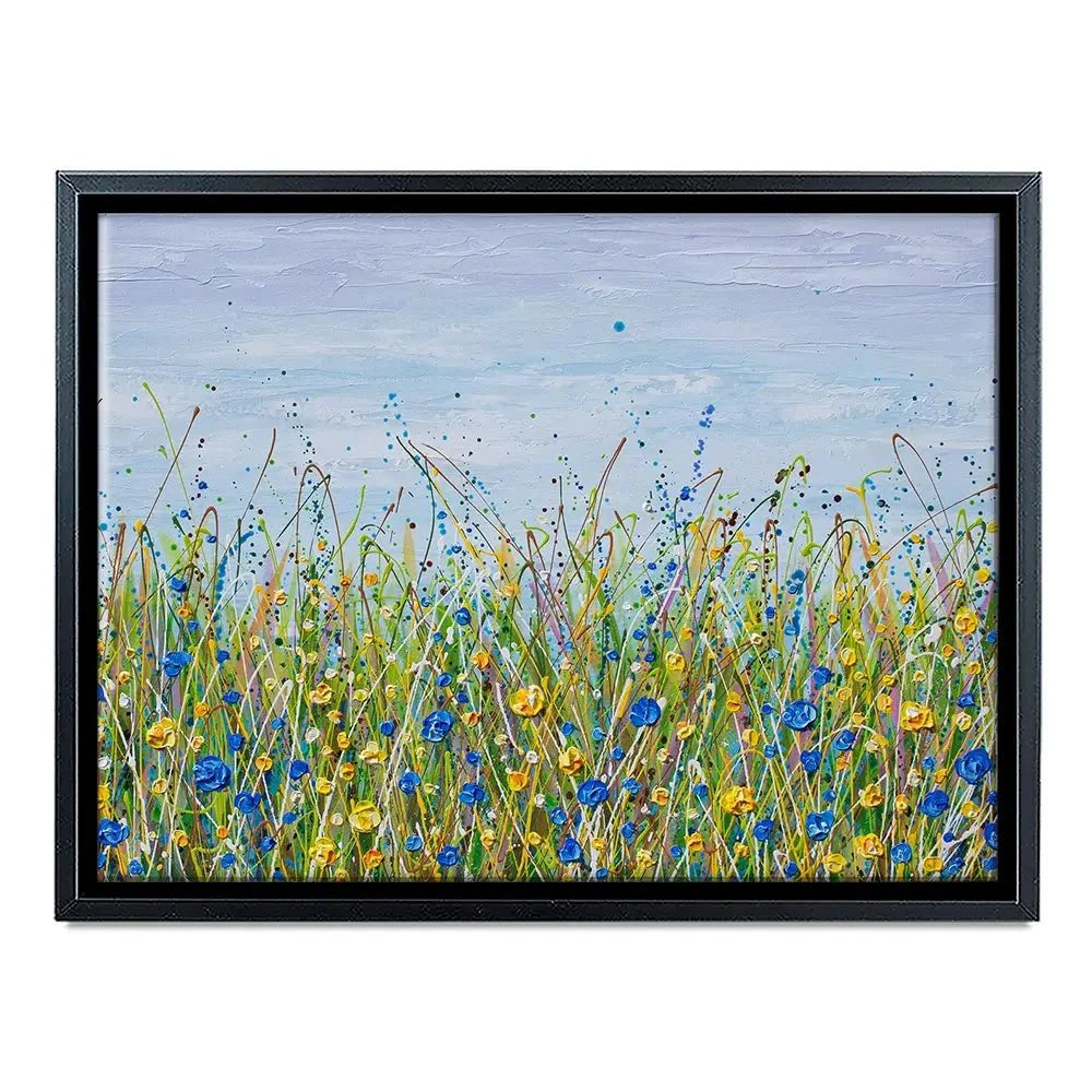 Blue And Yellow Wildflowers Canvas Print Blue And Yellow Wildflowers Canvas Print wall art product Olga Tkachyk