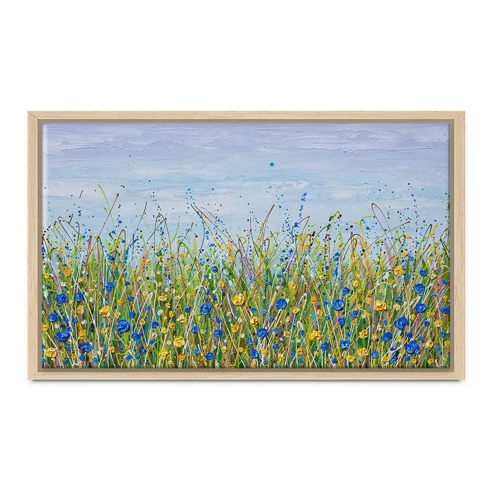 Blue And Yellow Wildflowers Canvas Print Blue And Yellow Wildflowers Canvas Print wall art product Olga Tkachyk
