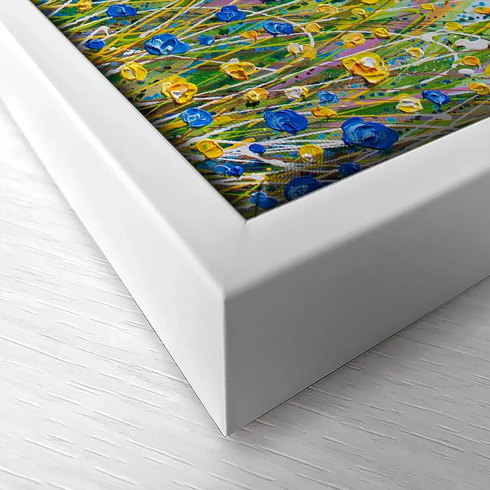 Blue And Yellow Wildflowers Canvas Print Blue And Yellow Wildflowers Canvas Print wall art product Olga Tkachyk