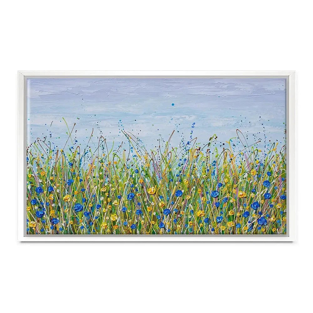 Blue And Yellow Wildflowers Canvas Print Blue And Yellow Wildflowers Canvas Print wall art product Olga Tkachyk