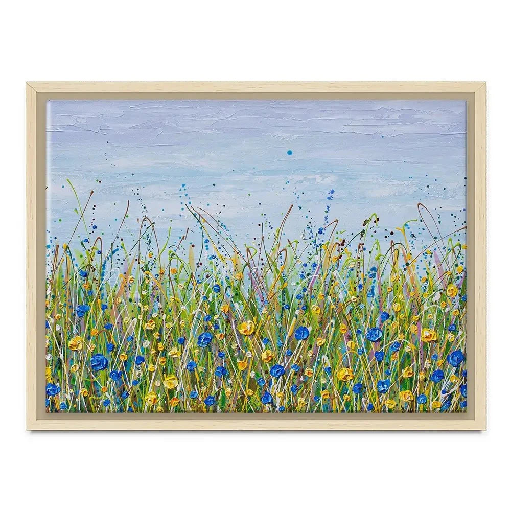 Blue And Yellow Wildflowers Canvas Print Blue And Yellow Wildflowers Canvas Print wall art product Olga Tkachyk