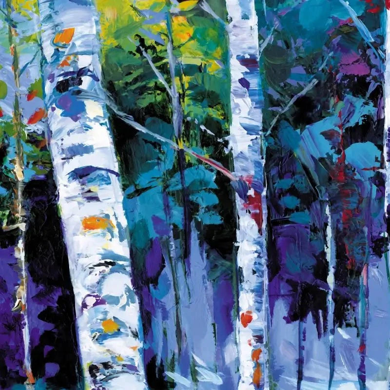 Blue Birches Art Print Blue Birches Art Print wall art product Leon Devenice