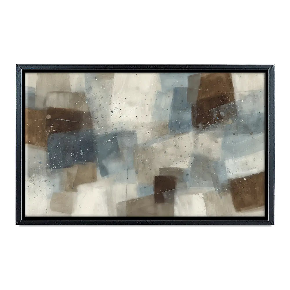 Blue Block Abstract Canvas Print Blue Block Abstract Canvas Print wall art product Chromatic Storm Studio
