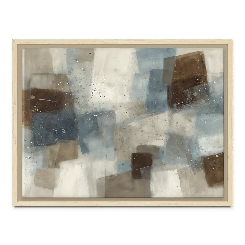 Blue Block Abstract Canvas Print Blue Block Abstract Canvas Print wall art product Chromatic Storm Studio