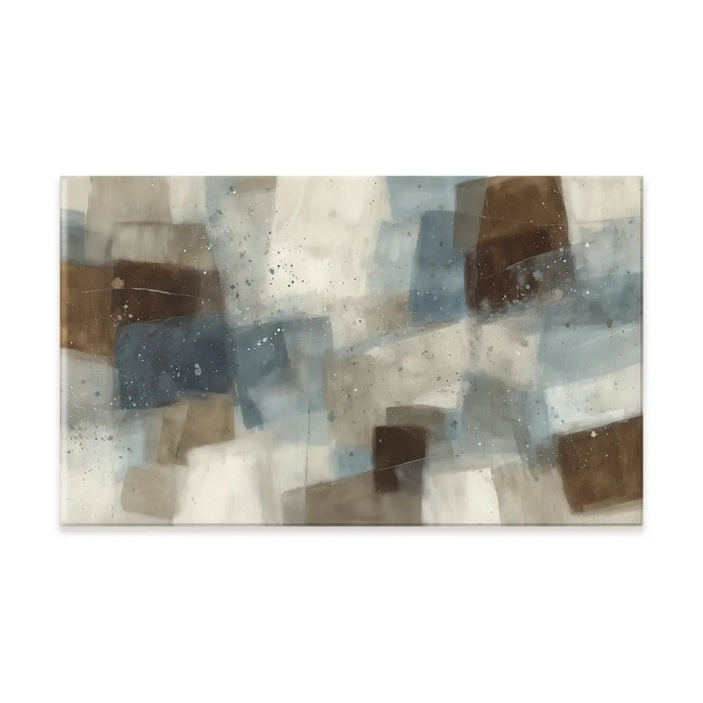 Blue Block Abstract Canvas Print Blue Block Abstract Canvas Print wall art product Chromatic Storm Studio
