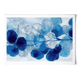 Blue Botanical Pattern Art Print Blue Botanical Pattern Art Print wall art product Chromatic Storm Studio