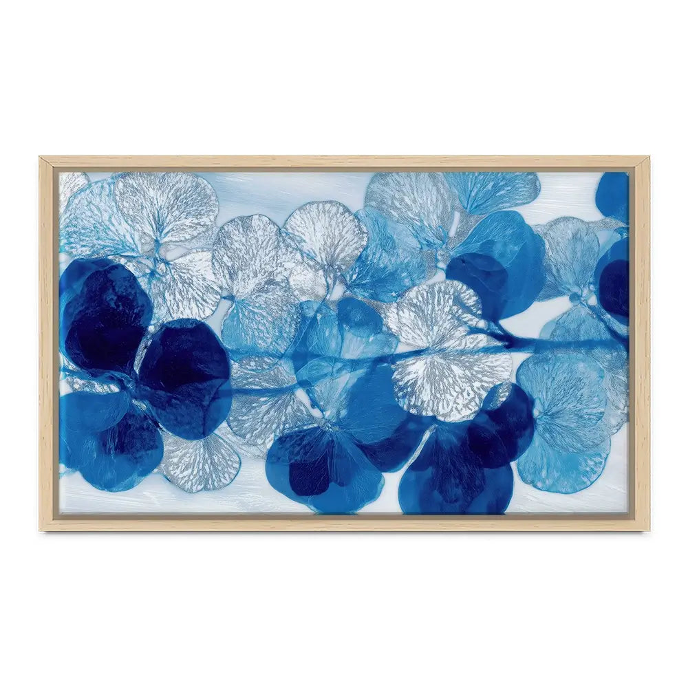 Blue Botanical Pattern Canvas Print Blue Botanical Pattern Canvas Print wall art product Chromatic Storm Studio