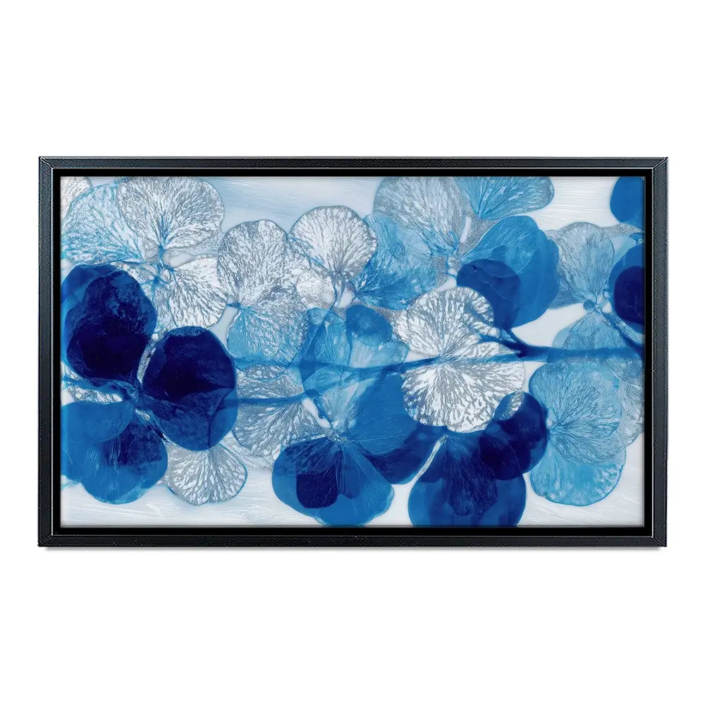 Blue Botanical Pattern Canvas Print Blue Botanical Pattern Canvas Print wall art product Chromatic Storm Studio