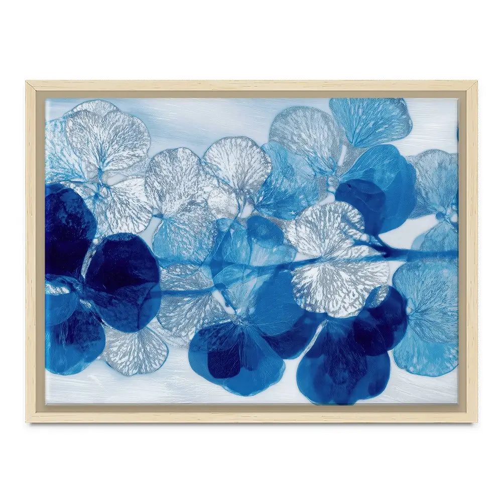 Blue Botanical Pattern Canvas Print Blue Botanical Pattern Canvas Print wall art product Chromatic Storm Studio