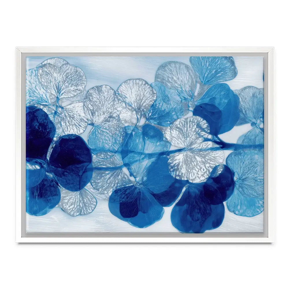 Blue Botanical Pattern Canvas Print Blue Botanical Pattern Canvas Print wall art product Chromatic Storm Studio