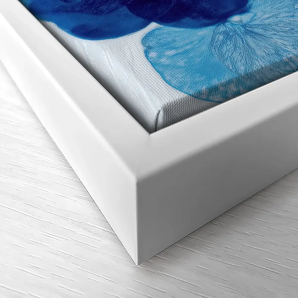 Blue Botanical Pattern Canvas Print Blue Botanical Pattern Canvas Print wall art product Chromatic Storm Studio