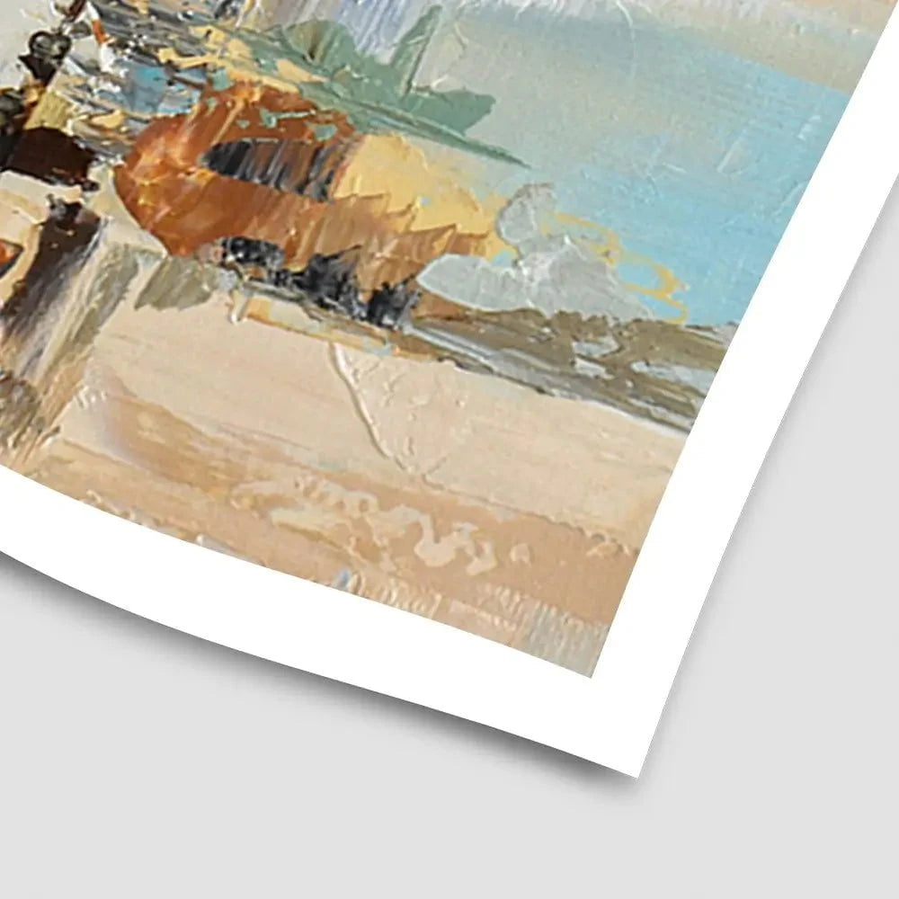 Blue Brown Abstract Art Print Blue Brown Abstract Art Print wall art product Olga Tkachyk