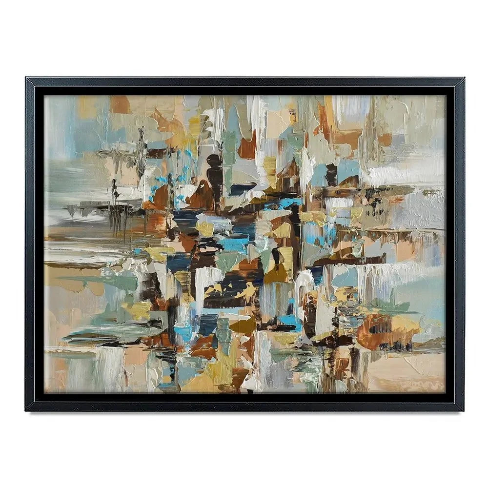 Blue Brown Abstract Canvas Print Blue Brown Abstract Canvas Print wall art product Olga Tkachyk