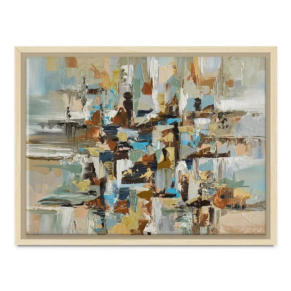 Blue Brown Abstract Canvas Print Blue Brown Abstract Canvas Print wall art product Olga Tkachyk