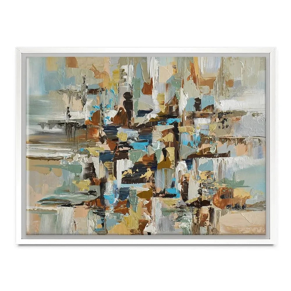 Blue Brown Abstract Canvas Print Blue Brown Abstract Canvas Print wall art product Olga Tkachyk