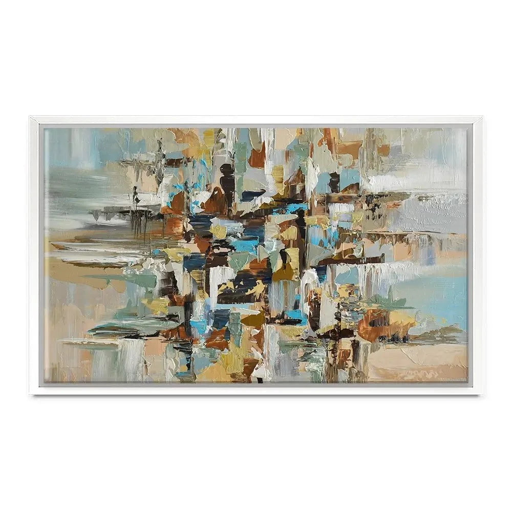 Blue Brown Abstract Canvas Print Blue Brown Abstract Canvas Print wall art product Olga Tkachyk