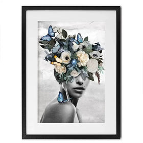 Blue Butterfly Framed Art Print Blue Butterfly Framed Art Print wall art product Svetlana Aleynikova