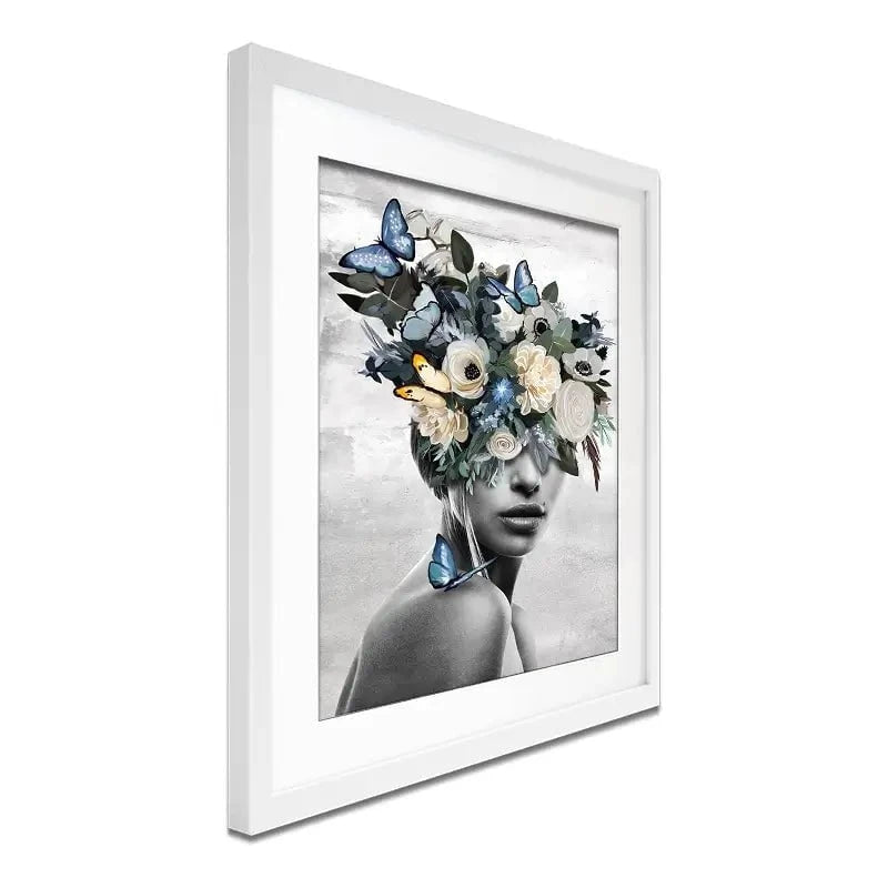Blue Butterfly Framed Art Print Blue Butterfly Framed Art Print wall art product Svetlana Aleynikova