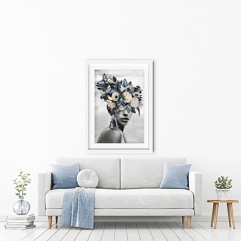 Blue Butterfly Framed Art Print Blue Butterfly Framed Art Print wall art product Svetlana Aleynikova
