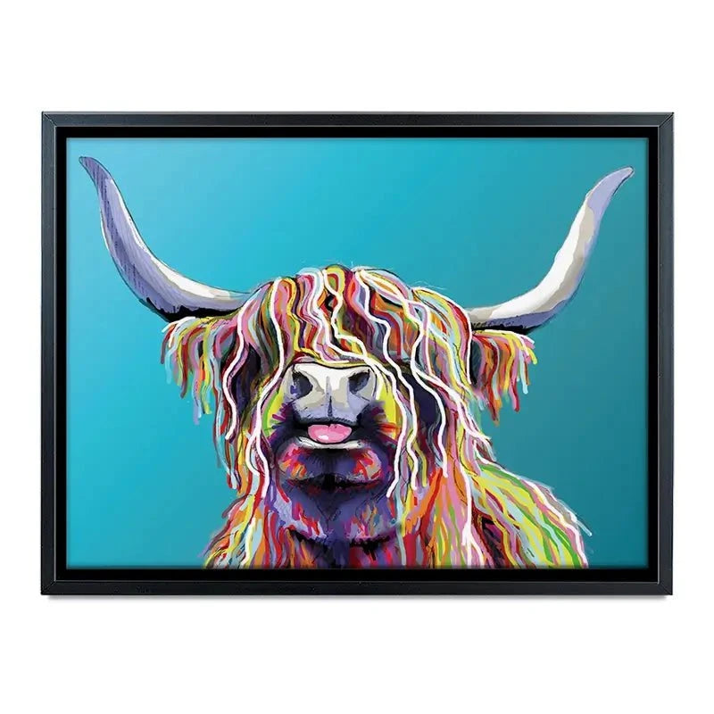 Blue Cheeky Cow Canvas Print Blue Cheeky Cow Canvas Print wall art product Independent