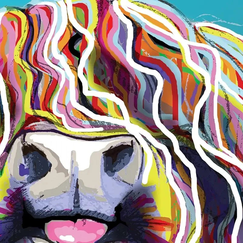 Blue Cheeky Cow Framed Art Print Blue Cheeky Cow Framed Art Print wall art product Independent