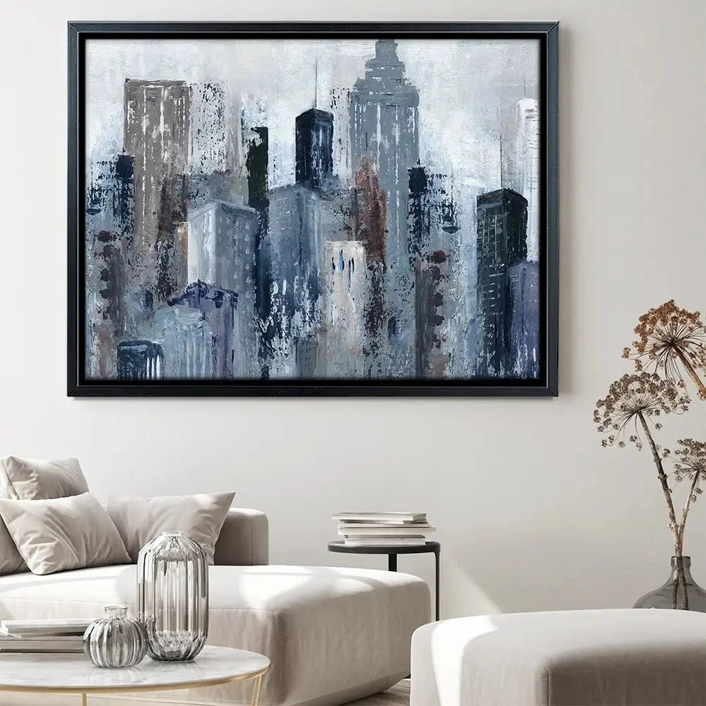 Blue City Mood Canvas Print Blue City Mood Canvas Print wall art product Carol Robinson