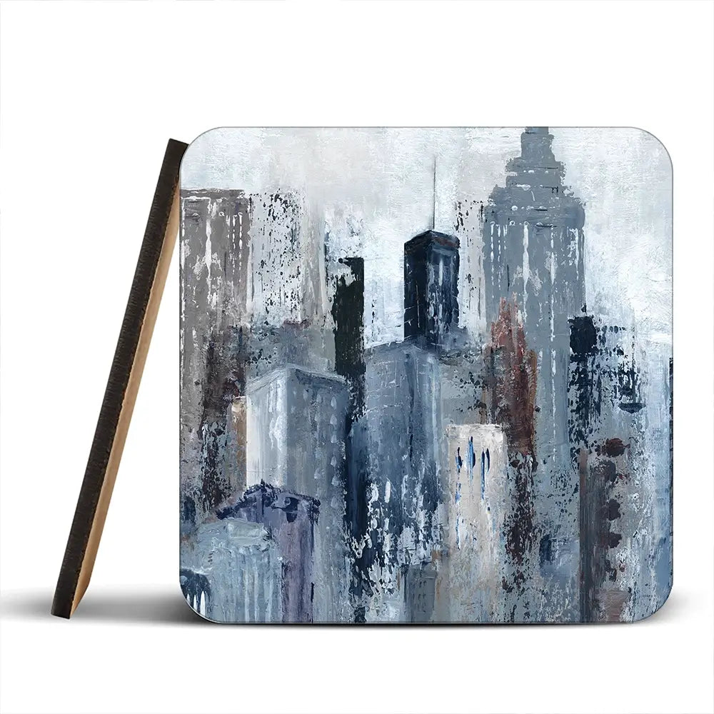Blue City Mood Coaster Set Blue City Mood Coaster Set wall art product Art Print Shop