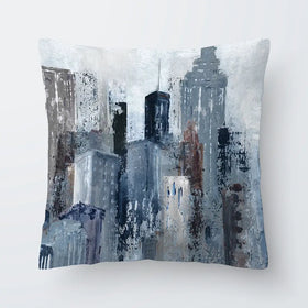 Blue City Mood Cushion Blue City Mood Cushion wall art product Art Print Shop