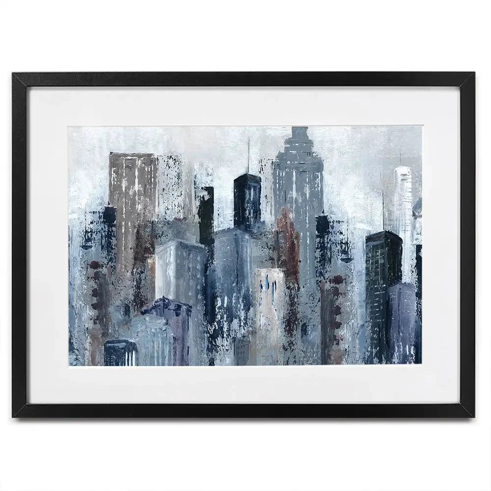 Blue City Mood Framed Art Print Blue City Mood Framed Art Print wall art product Carol Robinson