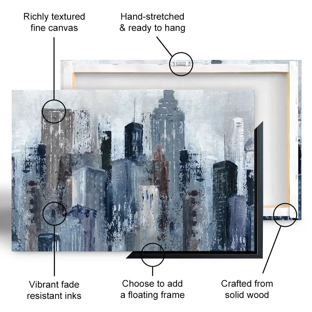 Blue City Mood Oversized Canvas Print Blue City Mood Oversized Canvas Print wall art product Carol Robinson