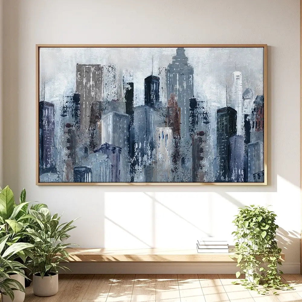 Blue City Mood Oversized Canvas Print Blue City Mood Oversized Canvas Print wall art product Carol Robinson