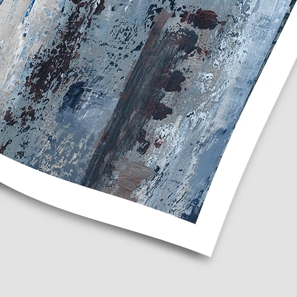Blue City Mood Square Art Print Blue City Mood Square Art Print wall art product Art Print Shop