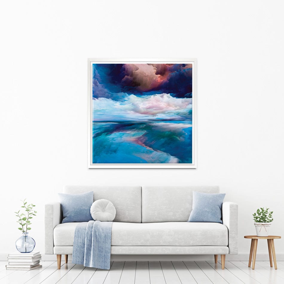 Blue Cloudscape Square Canvas Print wall art product agsandrew / Shutterstock