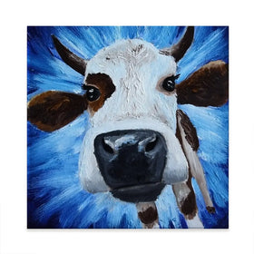 Blue Cow Canvas Print Blue Cow Canvas Print wall art product Daria Ermolina / Shutterstock