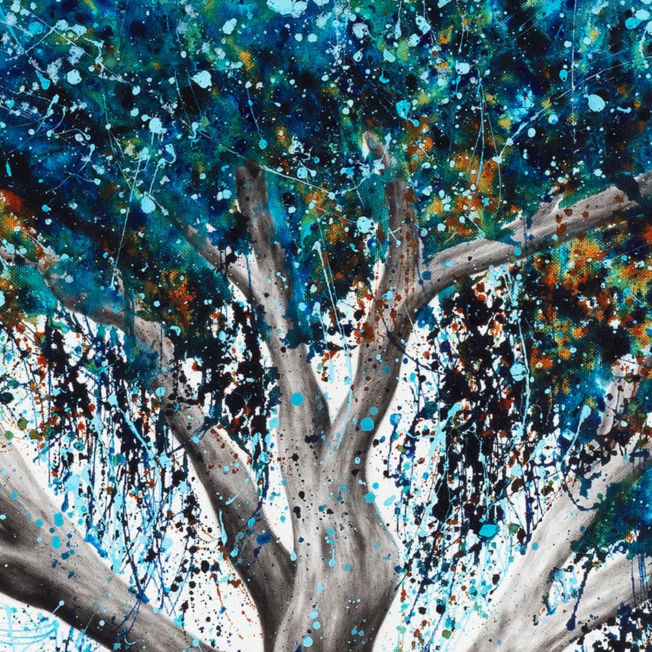 Blue Crystal Dream Tree Art Print wall art product / Shutterstock