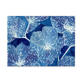 Blue Floral Pattern Close Up Canvas Print Blue Floral Pattern Close Up Canvas Print wall art product Chromatic Storm Studio