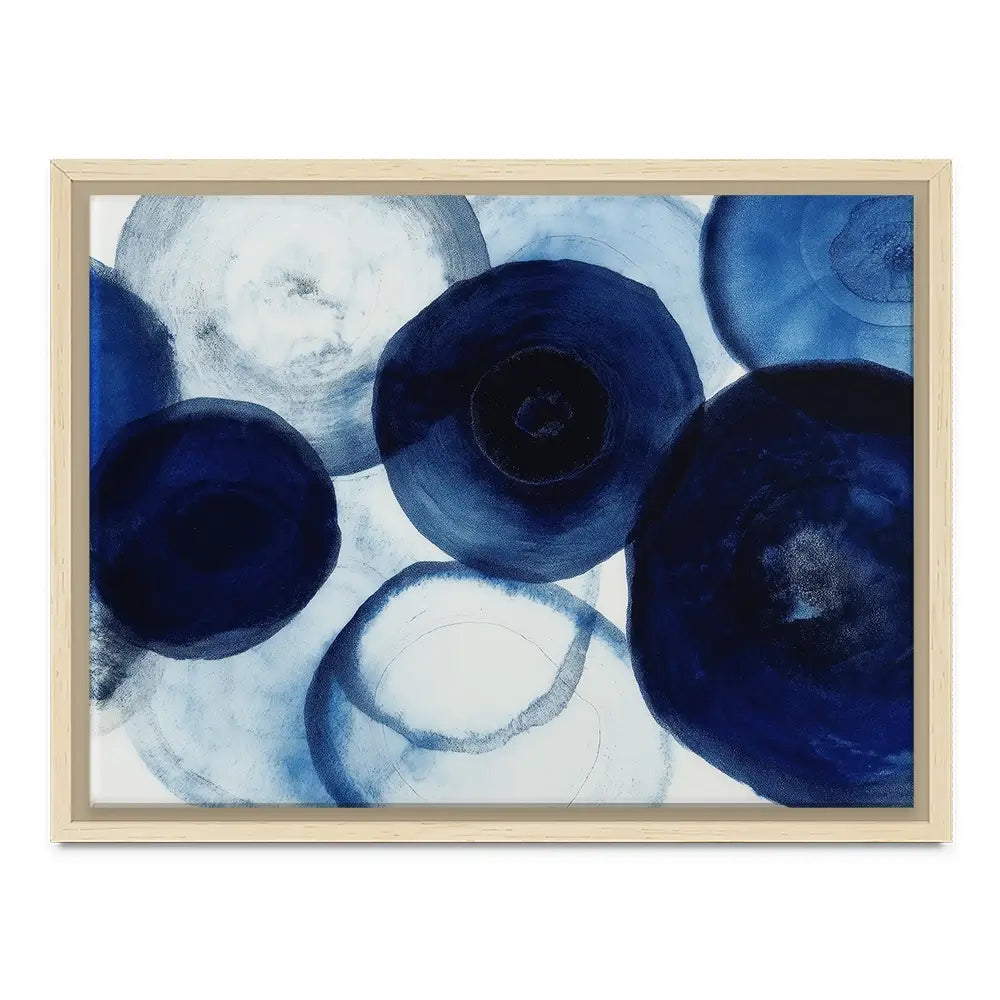 Blue Flow Bloom Canvas Print Blue Flow Bloom Canvas Print wall art product Chromatic Storm Studio