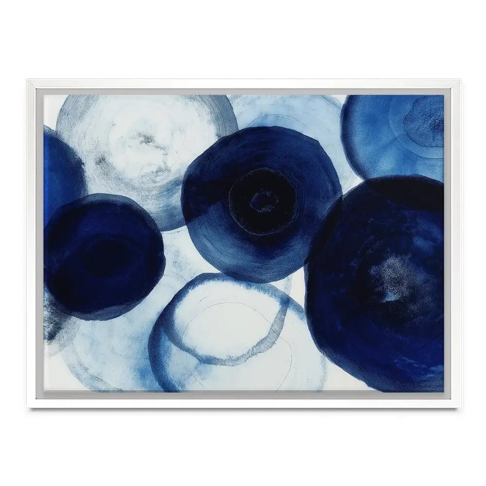 Blue Flow Bloom Canvas Print Blue Flow Bloom Canvas Print wall art product Chromatic Storm Studio